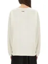 Maison Margiela Women Shirt With Printed Logo In Gray