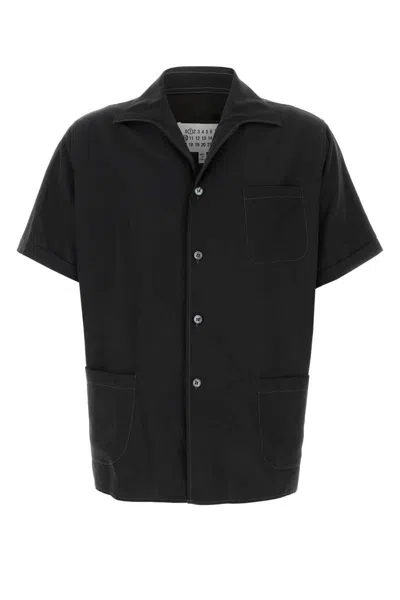 Maison Margiela Men's Acetate Blend Shirt In Black