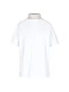 Maison Margiela White Reversed Shirt T-shirt In Red