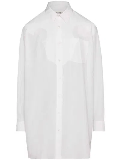 Maison Margiela Classic White Button-up Shirt With Subtle Stitching Details