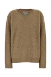 Maison Margiela Cappuccino Wool Blend Sweater In Beige O Tan