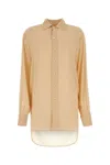 Maison Margiela Woman Skin Pink Crepe Shirt In Pink