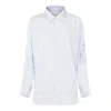 Maison Margiela White And Light Blue Cotton Shirt In White