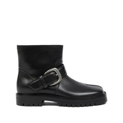 Maison Margiela Tabi Buckle-ankle Coutry Boots In Black