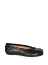 Maison Margiela Black Leather Tabi Ballerinas With Signature Detailing