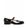 Maison Margiela Tabi Leather Mary Jane In Black