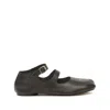 Maison Margiela Tabi Leather Ballerina Shoes In Black