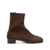 Maison Margiela Leather Tabi Ankle Boots 30 In Brown