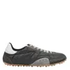 Maison Margiela Quilted-texture Sneakers With Rugged Sole And Suede Overlays In Gray