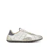 Maison Margiela Sprinters Nylon And Leather Low-top Sneakers In Silver