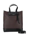 Maison Margiela Textured Leather Tote Bag With Dual Handles In Brown