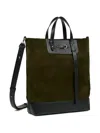 Maison Margiela Suede Tote Bag In Green