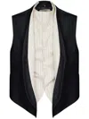 Maison Margiela Men's Striped Panel Waistcoat In Black