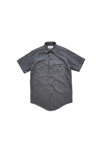 Maison Margiela Short Sleeve Broadcloth Shirt Grey In Gray