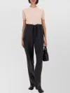 Maison Margiela Short Sleeve Crew Neck Top With Soft Texture In Neutral