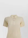 Maison Margiela Short Sleeve Polo Shirt Featuring Collar In Neutral