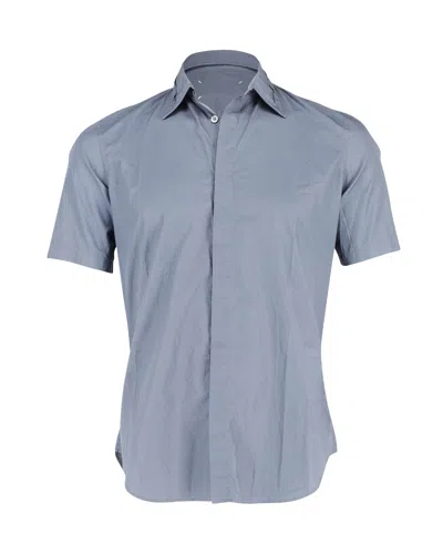 Maison Margiela Short Sleeve Shirt In Grey Cotton In Gray