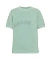 Maison Margiela Short Sleeve Sweatshirt In Baby Blue