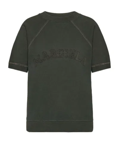 Maison Margiela Short Sleeve Sweatshirt In Black