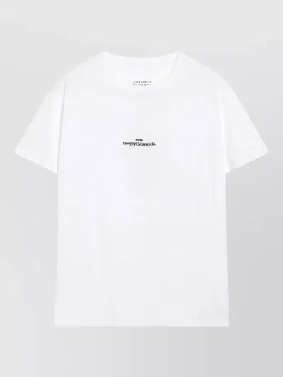 Maison Margiela White Cotton Jersey Tshirt With Logo Reverse