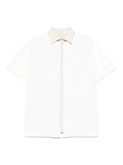 Maison Margiela Inverted Design Cotton Shirt In White