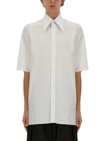 Maison Margiela Short-sleeved Shirt In Bianco