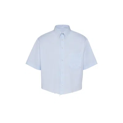 Maison Margiela Short-sleeved Shirt Man Ciel In Blue