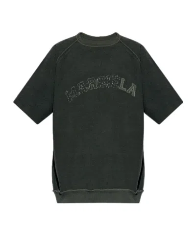 Maison Margiela Short-sleeved Sweater In Green