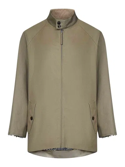 MAISON MARGIELA SHORT TRENCH COAT IN BEIGE COTTON GABARDINE