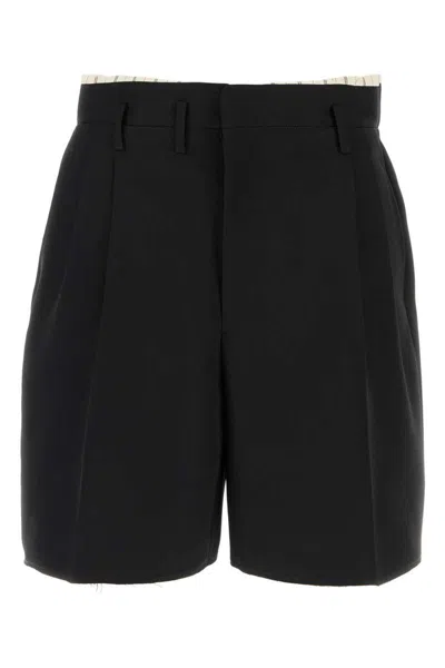 Maison Margiela Black Wool Bermuda Shorts