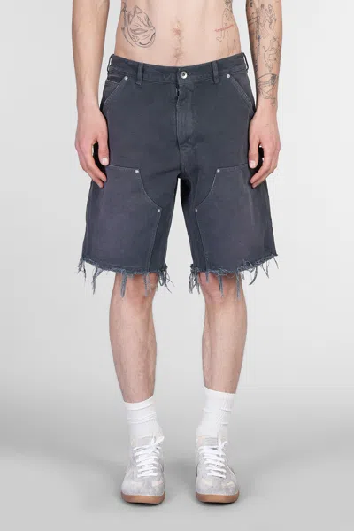 Maison Margiela Shorts In Grey Denim In Blue