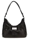 Maison Margiela Black Nappa Leather Small Glam Slam Hobo Shoulder Bag In Black