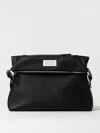 Maison Margiela Man Black Leather Crossbody Bag In Black