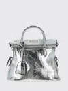 Maison Margiela Mini Handbag With Structured Top Handle In Silver