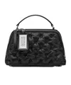 Maison Margiela Quilted Texture Shoulder Bag With Detachable Strap In Black