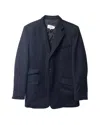 Maison Margiela Shoulder-padded Blazer In Black Wool
