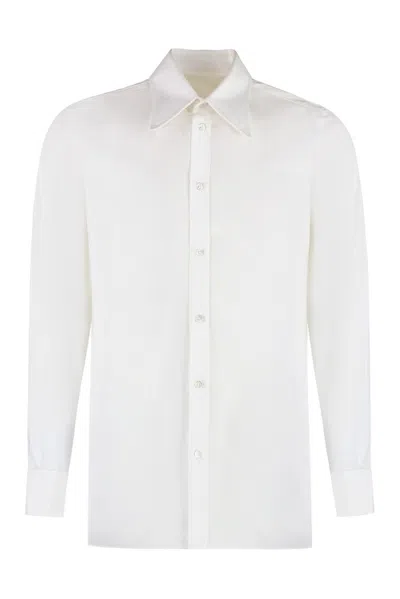 Maison Margiela Side Slit Buttoned Shirt In White