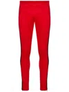 Maison Margiela Four Stitch Logo Skinny Track Pants In Red