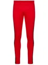 Maison Margiela Four Stitch Logo Skinny Track Pants In Red