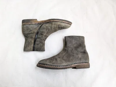 Pre-owned Maison Margiela Side Zip Boots Suede 9 42 Brown