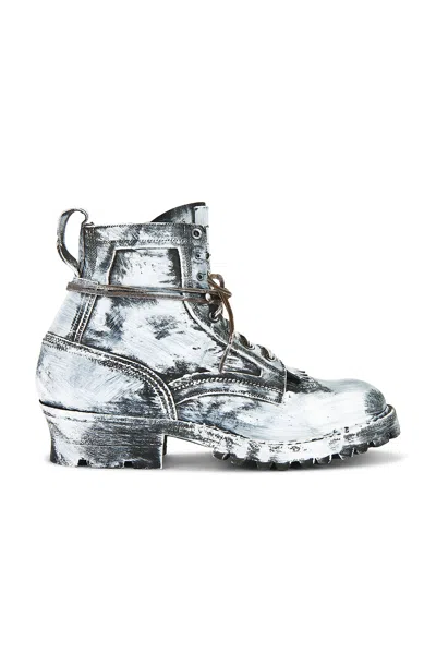 Maison Margiela Sierra Boots In Black & Mat Bianchetto