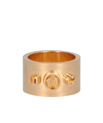 Maison Margiela Signature Number Chunky Ring In Yellow