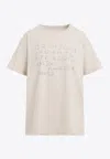 Maison Margiela Number Print Graphic Relaxed Fit T Shirt In White