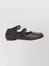 Maison Margiela Tabi Leather Ballerina Shoes In Black