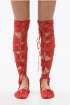 Maison Margiela Silk Blend Lace-up Tabi Thing-highs