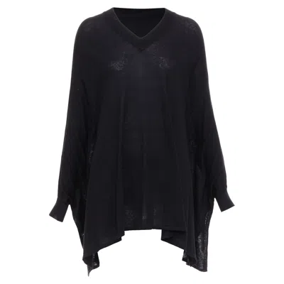 Maison Margiela Silk Linen Batwing Pullover Sweater In Grey