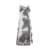 Maison Margiela Lace Trim Abstract-print Midi Slip Dress