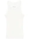 Maison Margiela Women White Cotton Blend Tank Top In White
