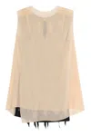 Maison Margiela Cut-out Detail Sleeveless Blouse In Skin