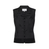 Maison Margiela Silk Top Woman Black In Black